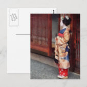 Een kleine Geisha Art Briefkaart (Voorkant / Achterkant)