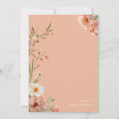 Een kleine Gekke Goose Girl Baby shower Uitnodigin Kaart (Achterkant)