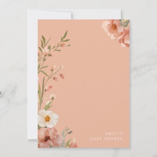 Een kleine Gekke Goose Girl Baby shower Uitnodigin Kaart (Achterkant)