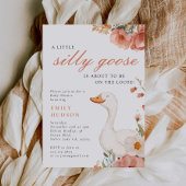 Een kleine Gekke Goose Girl Baby shower Uitnodigin Kaart