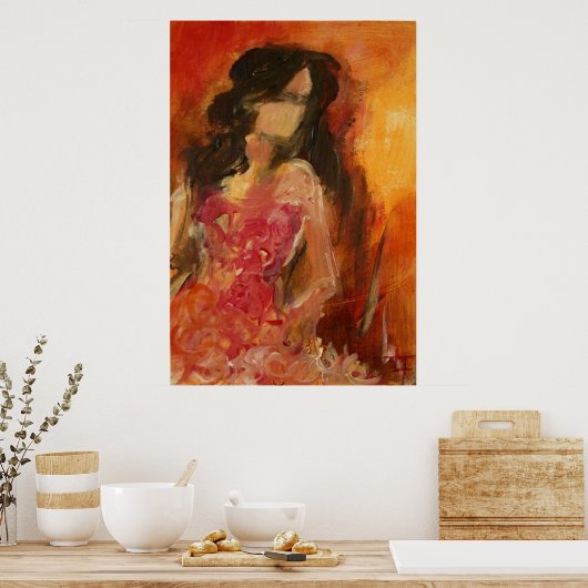 Een kleine Glamour-printer Poster (Keuken)