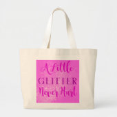 Een kleine glitter doet nooit Canvas tas pijn (Voorkant)