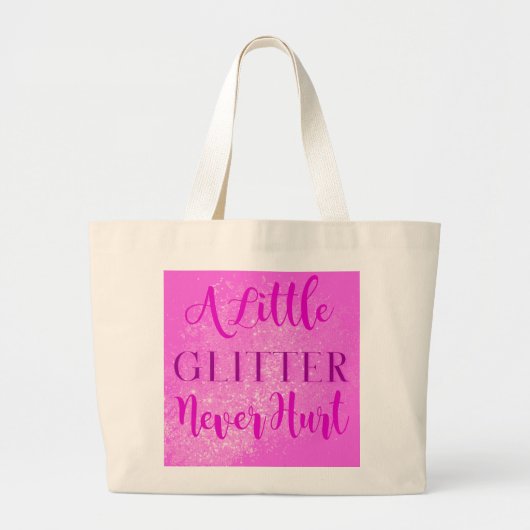 Een kleine glitter doet nooit Canvas tas pijn (Voorkant)