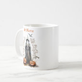 Een kleine gnomo Wizard: Halloween Gepersonaliseer Koffiemok (Voorkant links)