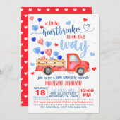 Een kleine hartbreker is onderweg Uitnodiging (Voorkant / Achterkant)