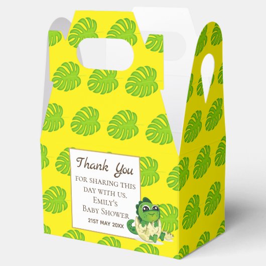 Een kleine Hatchling DINOSAUR Baby shower Partij Bedankdoosjes (Geopend)
