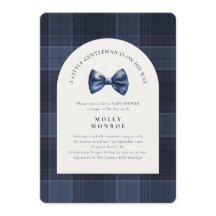 Een kleine heer is op weg naar het Baby shower