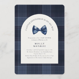 Een kleine heer is op weg naar het Baby shower Kaart