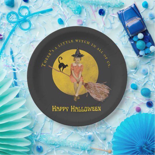 Een kleine heks in ons allemaal Halloween Papieren Bordje (Feest)