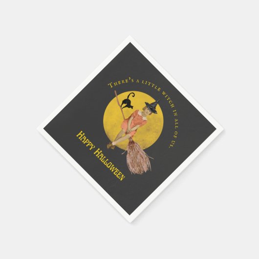 Een kleine heks in ons allemaal Halloween Servet (Hoek)
