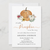 Een kleine Herfst Baby shower-uitnodiging Kaart (Voorkant)