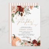 Een kleine Herfst Baby shower-uitnodiging Kaart (Voorkant / Achterkant)