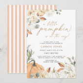 Een kleine Herfst Baby shower-uitnodiging Kaart (Voorkant / Achterkant)