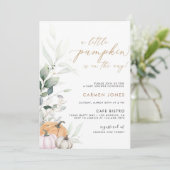 Een kleine Herfst Baby shower-uitnodiging Kaart (Staand voorkant)