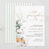 Een kleine Herfst Baby shower-uitnodiging Kaart (Voorkant / Achterkant)