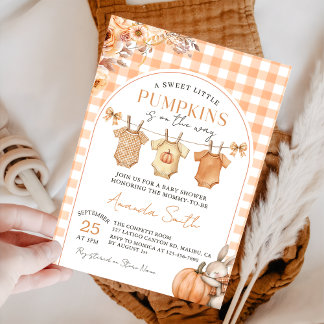 Een kleine Herfst Baby shower-uitnodiging Kaart