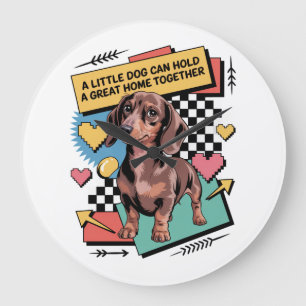 Een kleine hond kan een groot huis bij elkaar houd grote klok