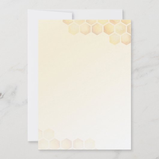 Een kleine honing Baby shower uitnodiging (Achterkant)