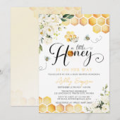 Een kleine honing Baby shower uitnodiging (Voorkant / Achterkant)