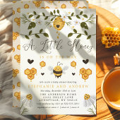 Een kleine honing is onderweg naar het bijenBaby s Kaart