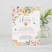Een kleine honing op weg naar Greenery roze Gold B Kaart (Staand voorkant)