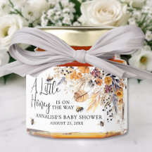 Een Kleine Honing Wilde Bloem Bij Baby Shower