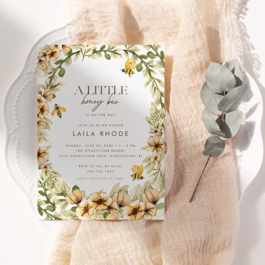 Een kleine Honingbij - Baby shower van de lente Kaart