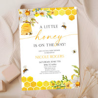Een kleine honingbij bijenkorf Floral Baby shower