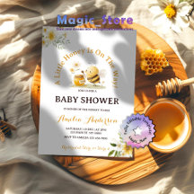 Een kleine honingbij geslachtsneutrale babyshower