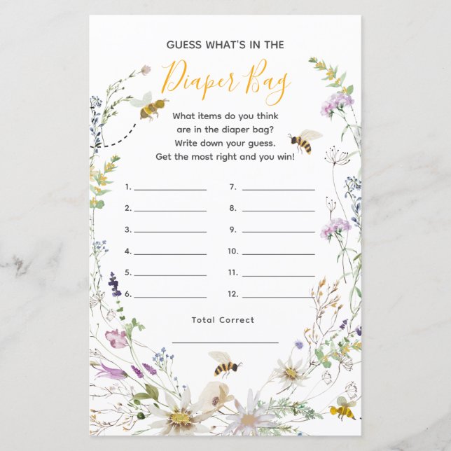 Een kleine honingbij Wildflower Wat zit er in luie (Voorkant)