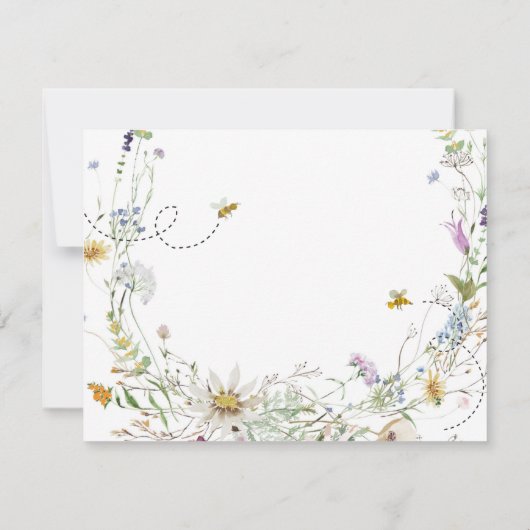 Een kleine honingbijenbloem Dank je wel Bedankkaart (Achterkant)