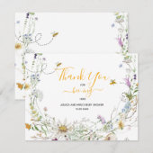 Een kleine honingbijenbloem Dank je wel Bedankkaart (Voorkant / Achterkant)