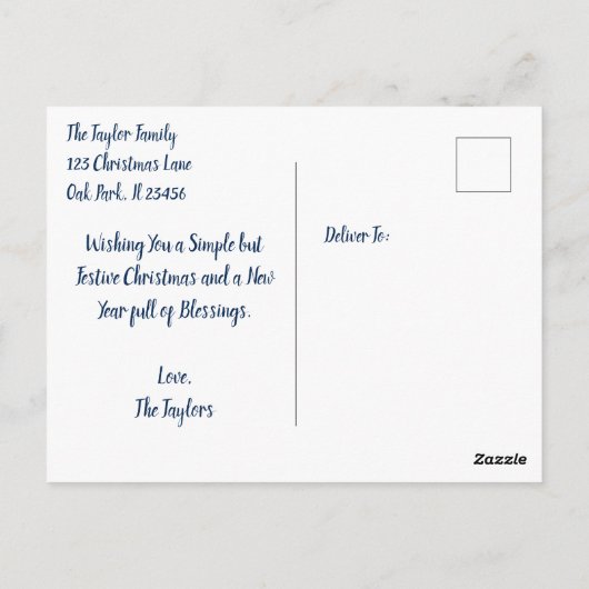 Een kleine hut in de Bossen | feestelijke kerstmis Briefkaart (Achterkant)