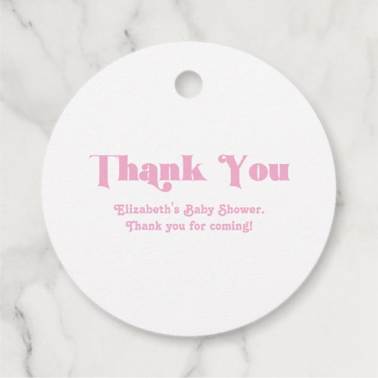 Een kleine is onderweg! Baby Shower Bedankjes Labels (Achterkant)