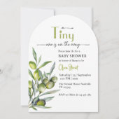 Een kleine is onderweg naar het Baby shower Kaart (Voorkant)