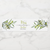 Een kleine is onderweg naar het Baby shower Waterfles Etiket (Enkel label)