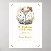 Een kleine is op de weg Baby shower welkom Poster (Voorkant)
