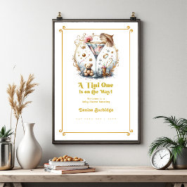 Een kleine is op de weg Baby shower welkom Poster