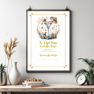 Een kleine is op de weg Baby shower welkom Poster