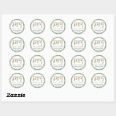 Een kleine jager babyshower cupcake topper ronde sticker (Vel)