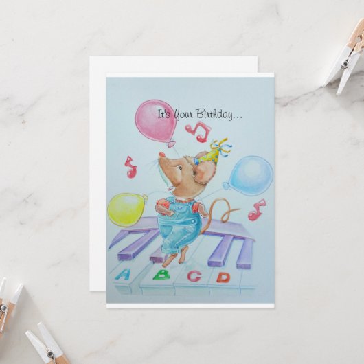 Een kleine jongens verjaardagskaart kaart (Voorkant / Achterkant in situ)