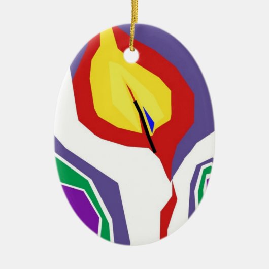 Een kleine kaarsversiering keramisch ornament (Voorkant)