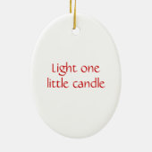 Een kleine kaarsversiering keramisch ornament (Achterkant)