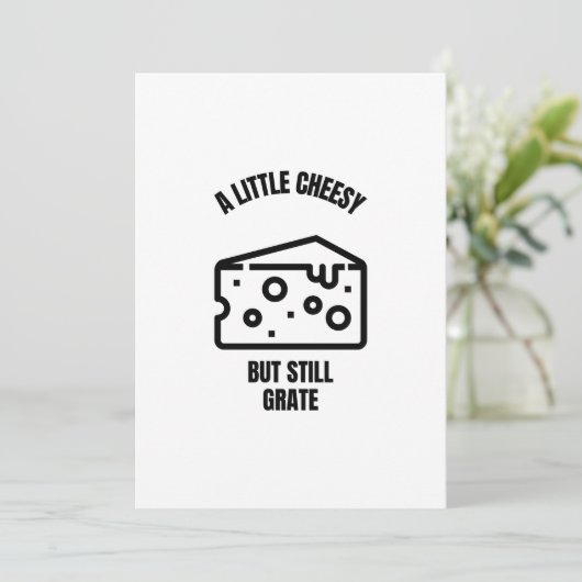 Een kleine kaasmakerij met grappige pun save the date (Staand voorkant)