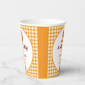 Een Kleine Kalkoen Baby Shower Herfst Thanksgiving Papieren Bekers (Rechts)