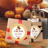 Een Kleine Kalkoen Baby Shower Herfst Thanksgiving Ronde Sticker