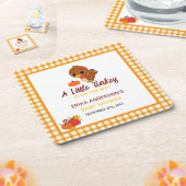 EEN KLEINE KALKOEN BABYSHOWER HERFST THANKSGIVING KARTONNEN ONDERZETTERS