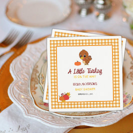 EEN KLEINE KALKOEN BABYSHOWER HERFST THANKSGIVING SERVET