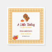 EEN KLEINE KALKOEN BABYSHOWER HERFST THANKSGIVING SERVET (Voorkant)