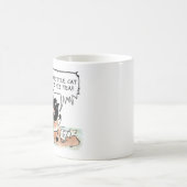 Een kleine kat die zijn thee wil. koffiemok (Center)